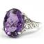 Sterling Silver Ladies Ring, Amethyst, SR049