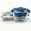 925 Sterling Silver Pendant,  Swiss Blue Topaz, SP085
