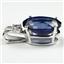 925 Sterling Silver Pendant, Created Blue Sapphire, SP085