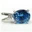 925 Sterling Silver Pendant, Swiss Blue CZ, SP021