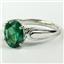 SR058, Russian Nanocrystal Emerald, 925 Sterling Silver Ring