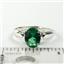 SR058, Russian Nanocrystal Emerald, 925 Sterling Silver Ring