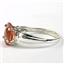 SR058, Created Padparadsha Sapphire, 925 Silver Ring