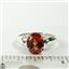 SR058, Created Padparadsha Sapphire, 925 Silver Ring