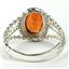 Created Padparadsha Sapphire, 925 Silver Ring, SR070