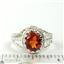 Created Padparadsha Sapphire, 925 Silver Ring, SR070
