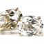 14k Gold Leverback Earrings, Cubic Zirconia, E007