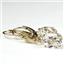 14k Gold Leverback Earrings, Cubic Zirconia, E007