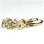 14k Gold Leverback Earrings, Cubic Zirconia, E007