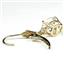 14k Gold Leverback Earrings, Cubic Zirconia, E007