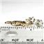 14k Gold Leverback Earrings, Cubic Zirconia, E007