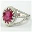 Created Ruby, 925 Sterling Silver Ring, SR070