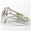Created Ruby, 925 Sterling Silver Ring, SR070