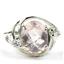 Sterling Silver Ladies Ring, Rose Quartz, SR021