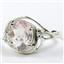 Sterling Silver Ladies Ring, Rose Quartz, SR021