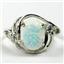 Sterling Silver Ladies Ring, Created White Opal, SR021