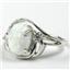Sterling Silver Ladies Ring, Created White Opal, SR021