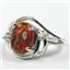 Sterling Silver Ladies Ring, Created Red Brown opal, SR021