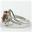 Sterling Silver Ladies Ring, Created Red Brown opal, SR021