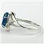 Sterling Silver Ladies Ring, Created Blue Green Opal, SR021