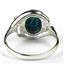 Sterling Silver Ladies Ring, Created Blue Green Opal, SR021
