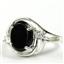 Sterling Silver Ladies Ring, Black Onyx, SR021