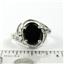 Sterling Silver Ladies Ring, Black Onyx, SR021