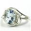 Sterling Silver Ladies Ring, Aquamarine, SR021