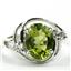 Sterling Silver Ladies Ring, Peridot, SR021