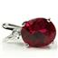 925 Sterling Silver Pendant, Created Ruby, SP022