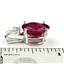 925 Sterling Silver Pendant, Created Ruby, SP022