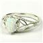 SR137, Created White Opal, 925 Sterling Silver Ring