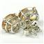 925 Sterling Silver Post Earrings, Champagne CZ, SE102