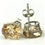 925 Sterling Silver Post Earrings, Champagne CZ, SE102