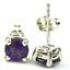 925 Sterling Silver Post Earrings, Amethyst, SE012