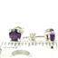 925 Sterling Silver Post Earrings, Amethyst, SE012