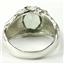 925 Sterling Silver Men's Nugget Ring, Green Amethyst (Prasiolite), SR168