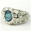 925 Sterling Silver Men's Nugget Ring, Paraiba Topaz, SR168