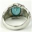 925 Sterling Silver Men's Nugget Ring, Paraiba Topaz, SR168