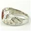 925 Sterling Silver Men's Nugget Ring, Created Red Brown Opal, SR168