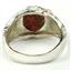 925 Sterling Silver Men's Nugget Ring, Created Red Brown Opal, SR168