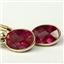 14k Gold Leverback Earrings, Created Ruby, E001