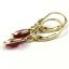 14k Gold Leverback Earrings, Created Ruby, E001