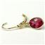 14k Gold Leverback Earrings, Created Ruby, E001