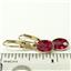14k Gold Leverback Earrings, Created Ruby, E001