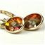 14k Gold Leverback Earrings, Twilight Fire Topaz, E001