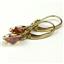 14k Gold Leverback Earrings, Twilight Fire Topaz, E001