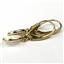 14k Gold Leverback Earrings, Created White Opal, E001