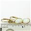 14k Gold Leverback Earrings, Created White Opal, E001