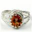 Twilight Fire Topaz, 925 Sterling Silver Ring, SR070